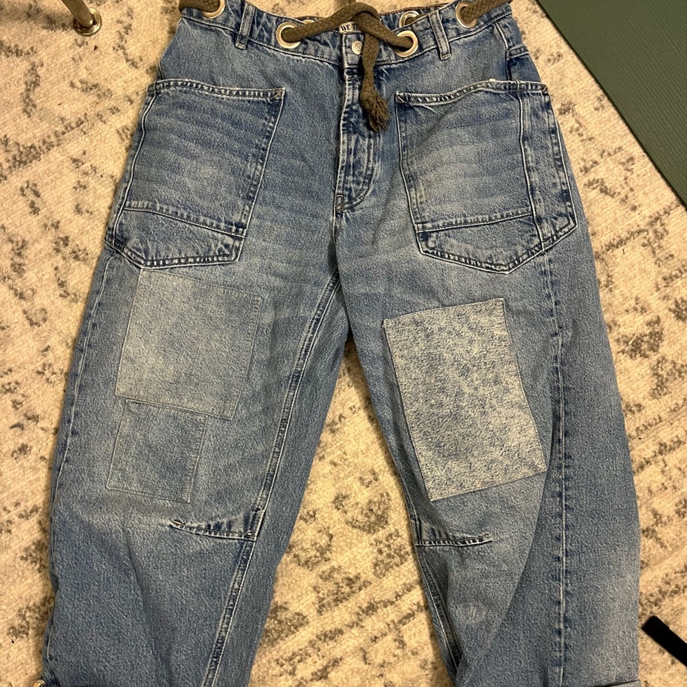 Free people rope tie jeans